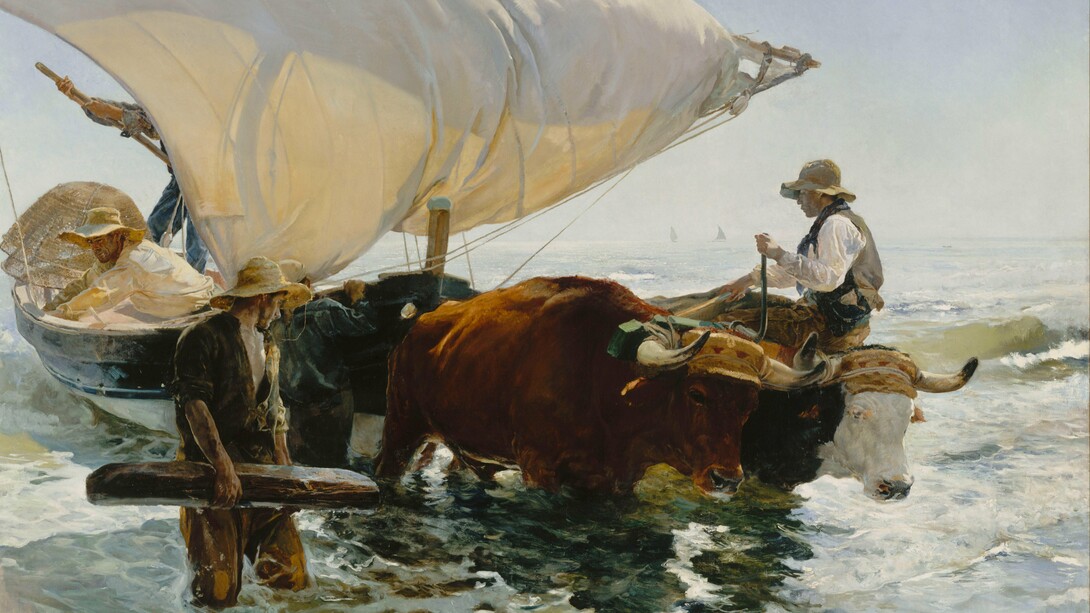 The Return from Fishing: Hauling the Boat by Joaquín Sorolla, a luminous tribute to Valencian laborers, echoes the same dignity and hardship portrayed in La Barraca’s immigrant farmers of the Huerta
