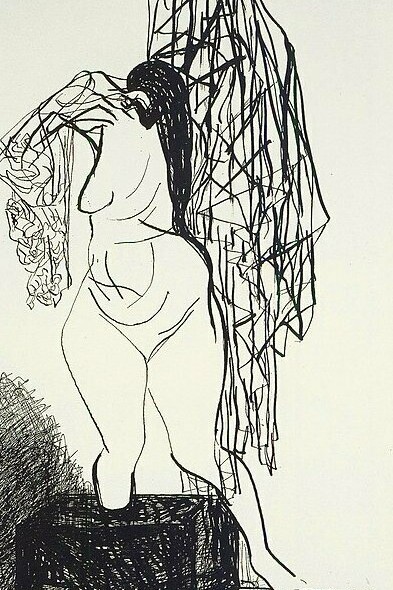 José Clemente Orozco, "La verdad torcida deformada", ilustración, 1945