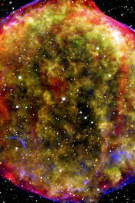 Remanentes de la supernova SN 1572 o Nova Tycho en la constelación Casiopea