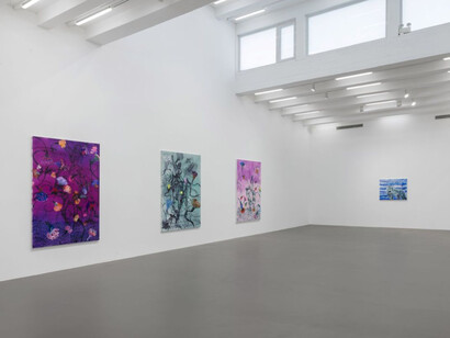 Rebekka Steiger, Nightly encounter, exhibition view. Courtesy of Galerie Urs Meile