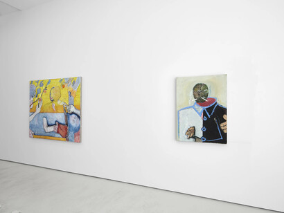 Magnus Plessen, Dein gesicht in meinen händen (Your face in my hands), exhibition view. Courtesy of Wentrup Gallery