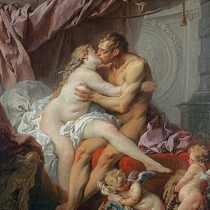 François Boucher, "Hércules y Ónfale", óleo sobre lienzo, circa 1730