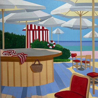 Rémy de Haenen, Le bar sur la plage, 2025. Courtesy of Space Gallery St Barth