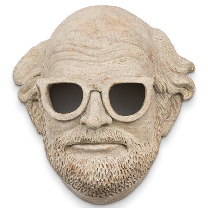 Robert Arneson, White mask (detail), 1992. Courtesy of Paul Thiebaud Gallery