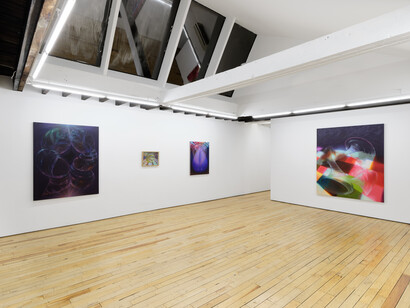Nianxin Li, Neon haze, exhibition view. Courtesy of Uffner & Liu Gallery