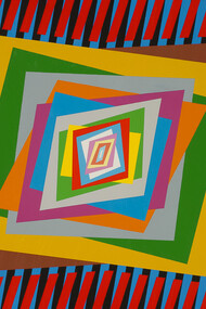 Ferruccio Gard, Cromo-Struttura-71 N. 7, acrilico su tela, cm 100 x 80 x 2,7, 1971