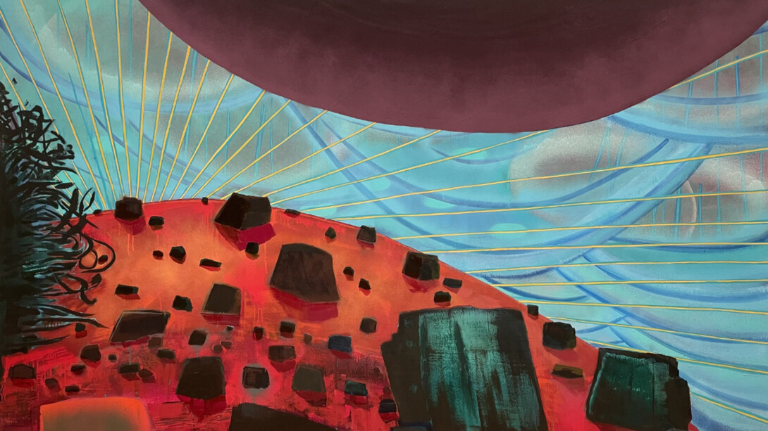 Sue McNally, Little round top, PA (detail), 2024. Courtesy of Jennifer Baahng Gallery 