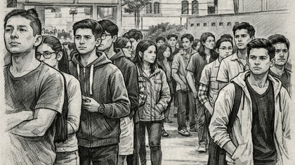 La escena se repite: jóvenes preparados para esperar más que para elegir