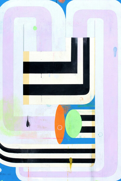 Deborah Zlotsky, Ghost lines 3 (detail), 2025. Courtesy of Kathryn Markel Fine Arts