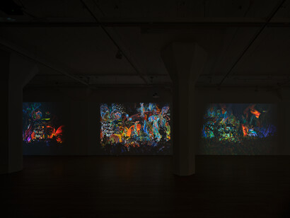 Wang Chen, Touching red, exhibition view. Courtesy of Arario Gallery