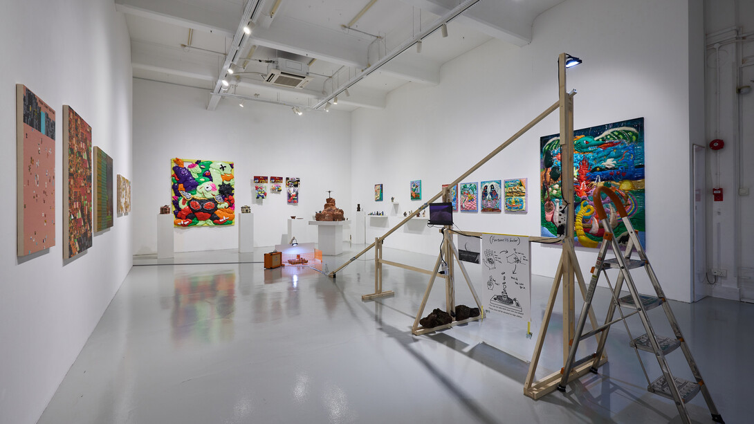 Various artists, Art bit Matrix - Tokusatsu to videogame, exhibition view. Courtesy of Mizuma Gallery