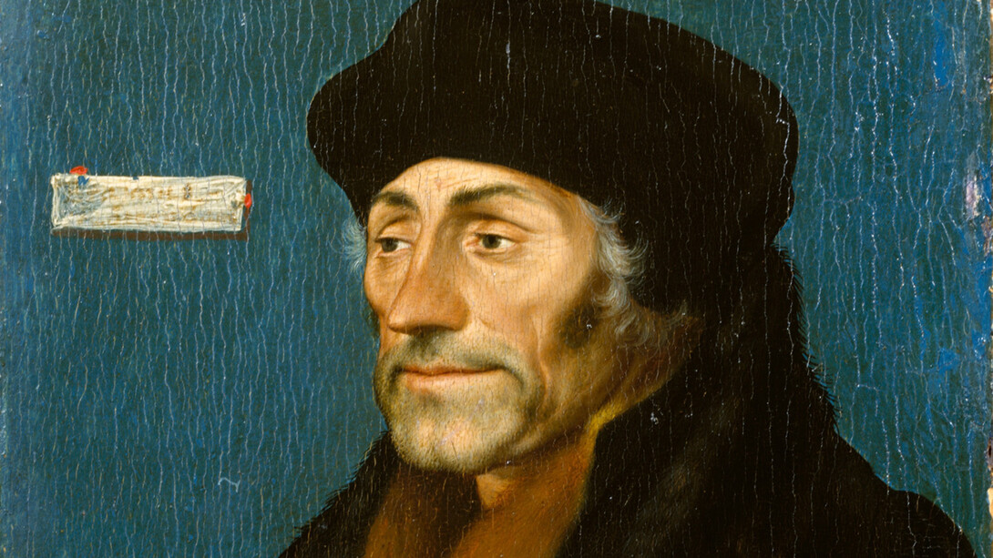 Hans Holbein el Joven (1497/1498-1543). «Erasmo de Róterdam», hacia 1532. Óleo sobre tabla de tilo.
Museo Metropolitano de Arte, Central Park, Nueva York, EE.UU.  
