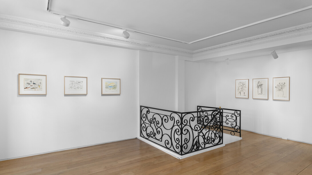 Etel Adnan, Au coeur du silence, vue d'exposition. Avec l'aimable autorisation de la Galerie Lelong