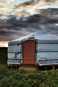 Mongolian Yurt on Traustholtshólmi.  Photo by Lilja Jons