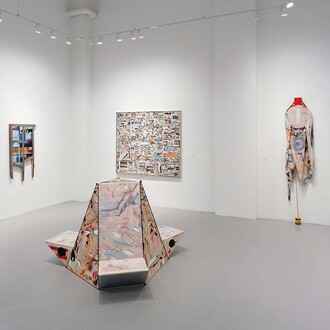 Matthew Kirk, Skinnin’ the game, exhibition view. Courtesy of Sundaram Tagore Gallery
