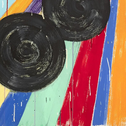 Steven Cushner, Thunder and lighting (detail), 2024. Courtesy of Reynolds Gallery