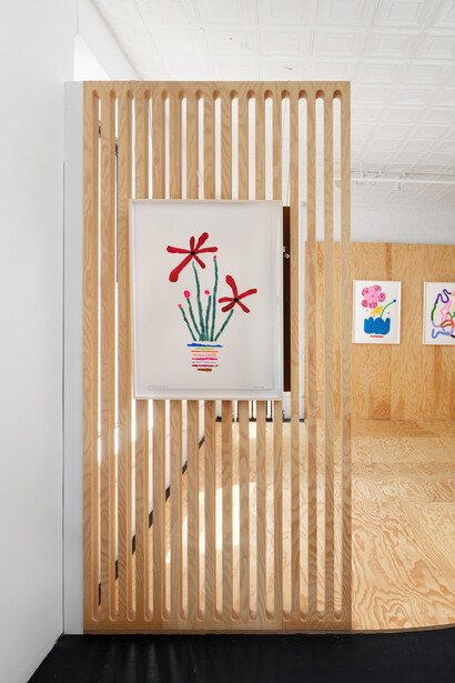 Chiaozza, New collage works, exhibition view. Courtesy of Uprise Art 