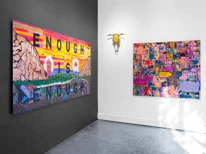 Various artists, Where the land meets the sky, exhibition view. Courtesy of Arthouse Gallery 