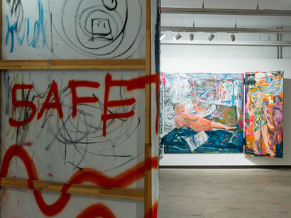 Young painter prize, exhibition view. Courtesy of Pamėnkalnio Gallery