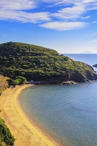 La spiaggia dell'Innamorata con i Gemini