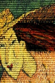 The Hidden Heart, 2000 ©Lynne Curran, high warp tapestry, silk, cotton, fine wools and linen. Commissioned by Glasgow Museums for The Gallery of Modern Art collection (G.O.M.A.)