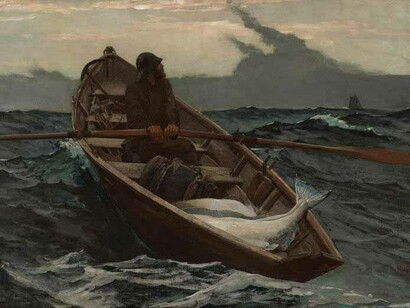 Winslow Homer, The fog warning, 1885. Courtesy of MFA
