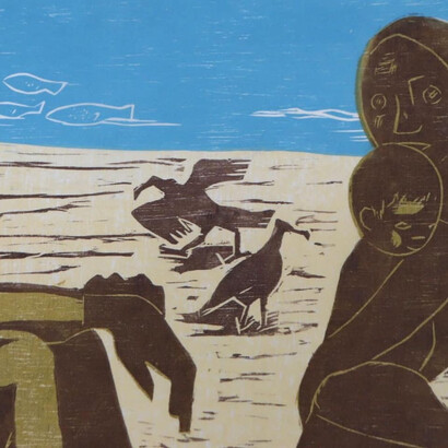 Francisco Amighetti, Trópico, Cromoxilografía, 1972 (detalle)