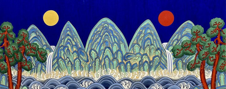Kate Oh, The sun and moon and 5 peaks. Courtesy of Kate Oh Gallery