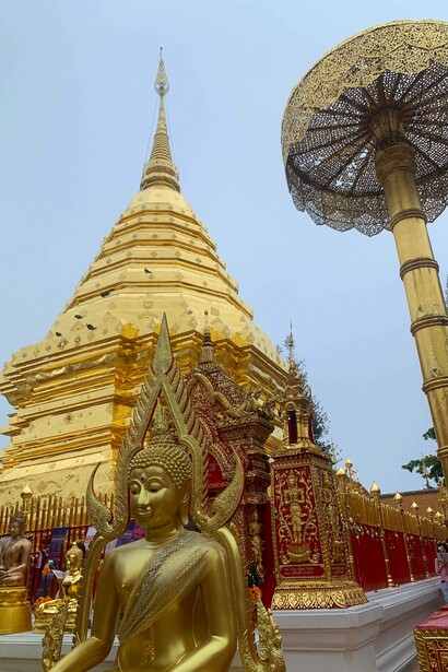 Wat Phra That Doi Suthep costruito a Chiang Mai nel secolo XIV, Thailandia