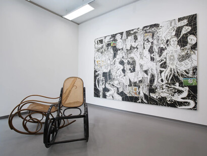 Kaspar Bonnén and Karl Jonathan Sandegård, Between silence and history, exhibition view. Courtesy of Kant Gallery
