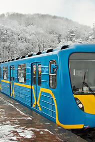 A type 81-540.3К train at Dnipro station, Kyiv, Ukraine