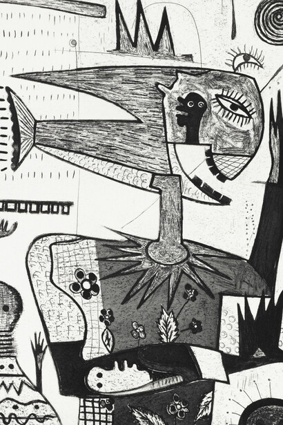 Ngobeni, 2025, Life's note I (detail), 2025. Courtesy of David Krut Arts