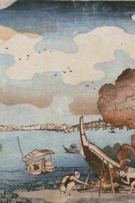 Utagawa Kuniyoshi, Caulking Boats at Mitsumata in the Eastern Captial, c.1832.