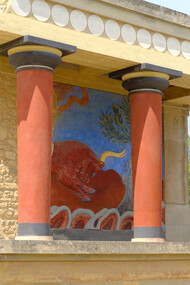 Knossos, city in ancient Crete, capital of the legendary king Minos, and the principal centre of the Minoan, the earliest of the Aegean civilizations, Crete, Greece