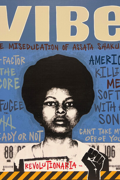 Milton Bowens, Assata - The miseducation (detail), 2026. Courtesy of The Camp Gallery