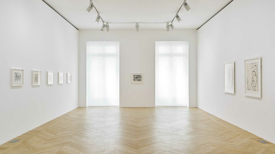 Brice Marden, Works on paper, vue d'exposition. Avec l'aimable autorisation de Gagosian