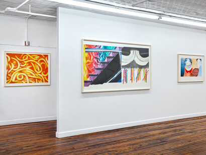 James Rosenquist, Waiting for an idea, exhibition view. Courtesy of Off Paradise 