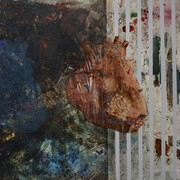 Type Any Name, 2015 Acrylic, tar, pigments and spray colours on canvas 192 x 429 cm