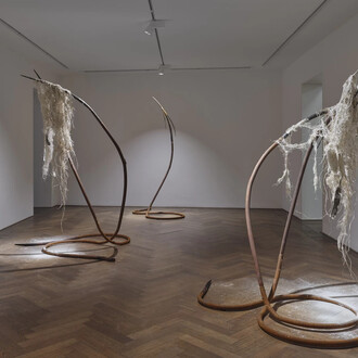 Dominique White, All great powers collapse from the centre, exhibition view. Courtesy of Kunsthalle Basel