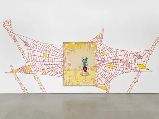 Paulo Nimer Pjota, Na boca do sol II, exhibition view. Courtesy of François Ghebaly Gallery