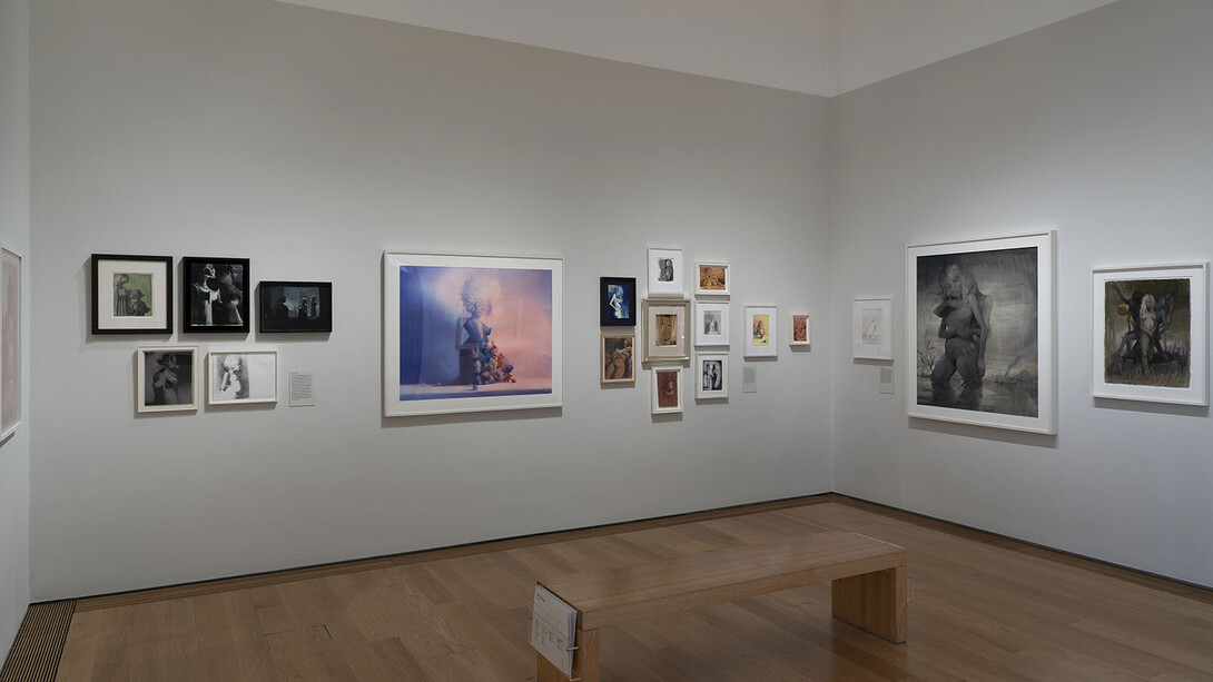 Lisa Yuskavage, Drawings, exhibition view. Courtesy of Morgan Museum