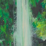 Bermd Zimmer, Schleierfall 2012 100x80 cm acrilico su tela