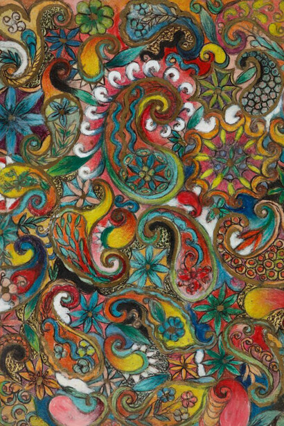 Minnie Evans, Untitled (Paisley design). Courtesy of High Museum of Art