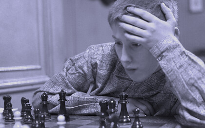 Schachlegende Bobby Fischer im Alter von 13 Jahre