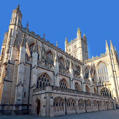 Bath Abbey, formally known as the Abbey Church of Saint Peter and Saint Paul, is a former Benedictine monastery and now a parish church of the Church of England, located in Bath, Somerset, England