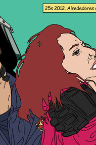 María María Acha-Kutscher. Protesta contra la represión policial ante el Congreso de los Diputados de Madrid