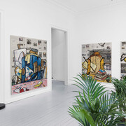 Rirkrit Tiravanija, (The intellects take leave), exhibition view. Courtesy of Gladstone Gallery