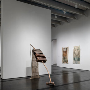 Robert Rauschenberg, Fabric works of the 1970s, exhibition view. Courtesy of the Menil Collection