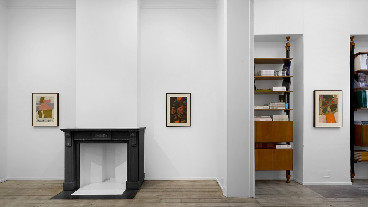 Albert Irvin, Early work from the '60s, vue de l'exposition. Avec l'aimable autorisation de la galerie Nino Mier