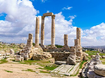 Ruins of the Amman Citadel in Amman, Amman Governorate, Jordan